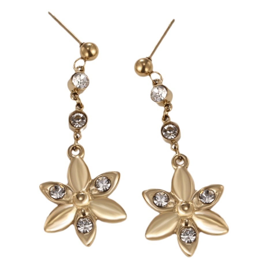 Joyería Xuping, pendientes largos geométricos de acero inoxidable personalizados para mujer, estilo europeo y americano, moda transfronteriza.