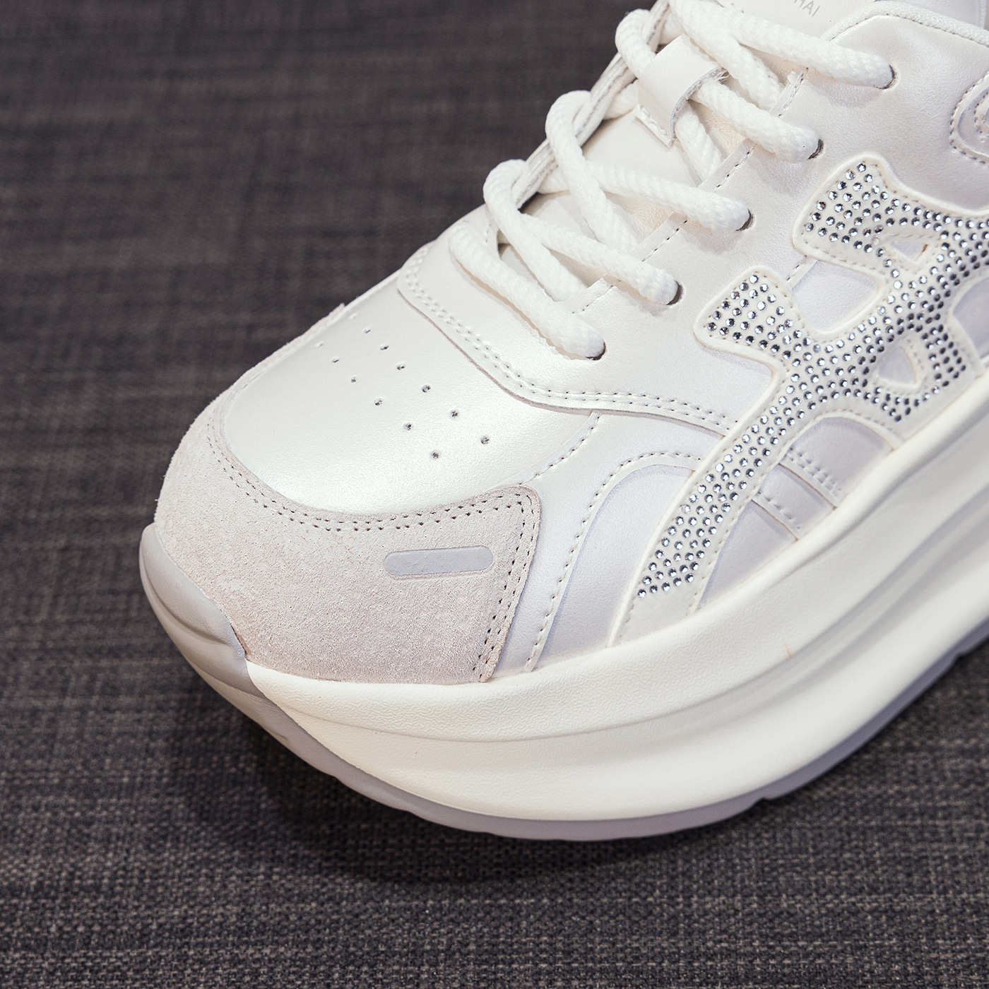 Giày sneaker nữ đế dày tăng chiều cao phong cách cổ điển mới thu 2026 — M2916- 1m màu, M2916-1 màu đỏ, M2916-1 màu vàng chi tiết 34