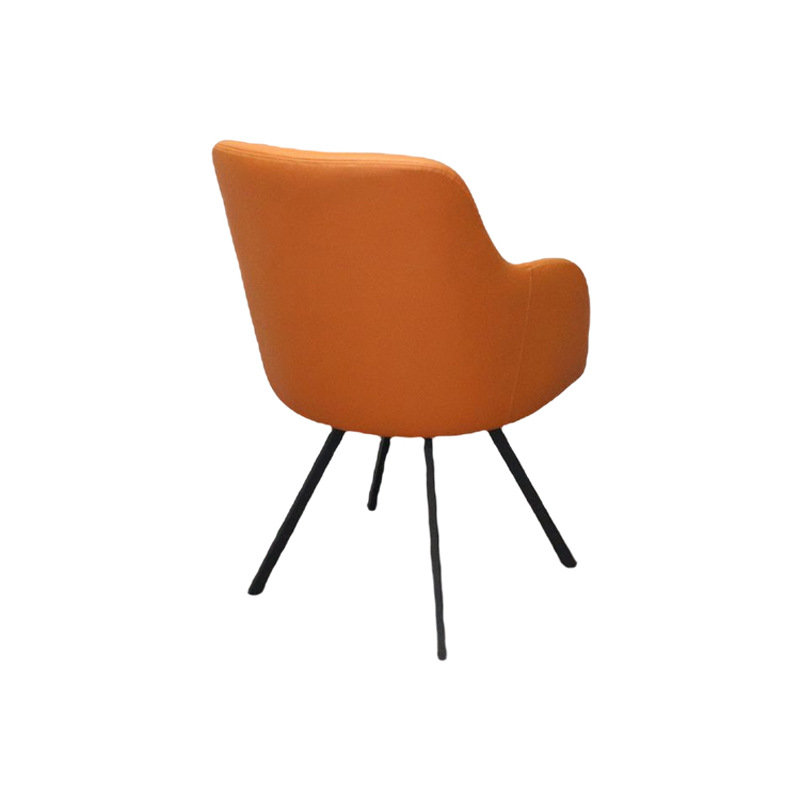 Sillas de explosión de Amazon lujo ligero tablilla de alto nivel transfronteriza respaldo de hierro forjado sillón de comedor nórdico con reposabrazos image 4