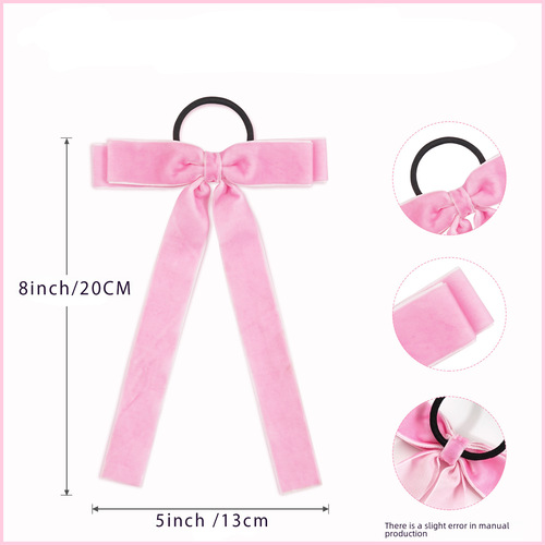 Best-selling foreign trade velvet hair tie for cross-border girls, butterfly bow ribbon tail hairband hair accessory 3016