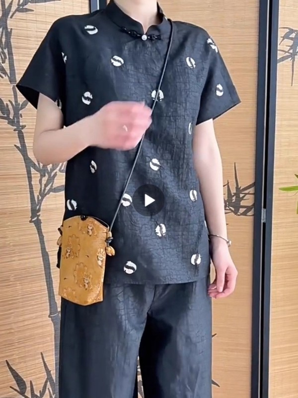 熊猫舞狮 非遗宋锦真丝手机包百搭高级感国风小众设计新中式小包|undefined