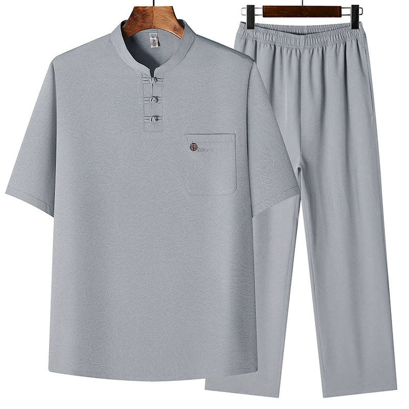 Трансграничная оптовая летняя ледяная шелковая рубашка с короткими рукавами