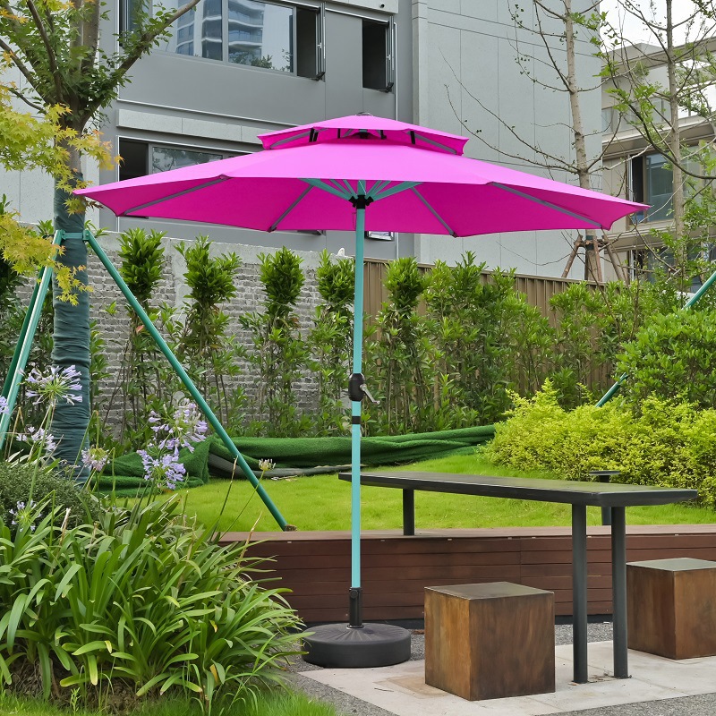 2.7 Mihu paraguas azul barra paraguas al aire libre patio café terraza jardín lámpara solar paraguas villa pabellón image 21