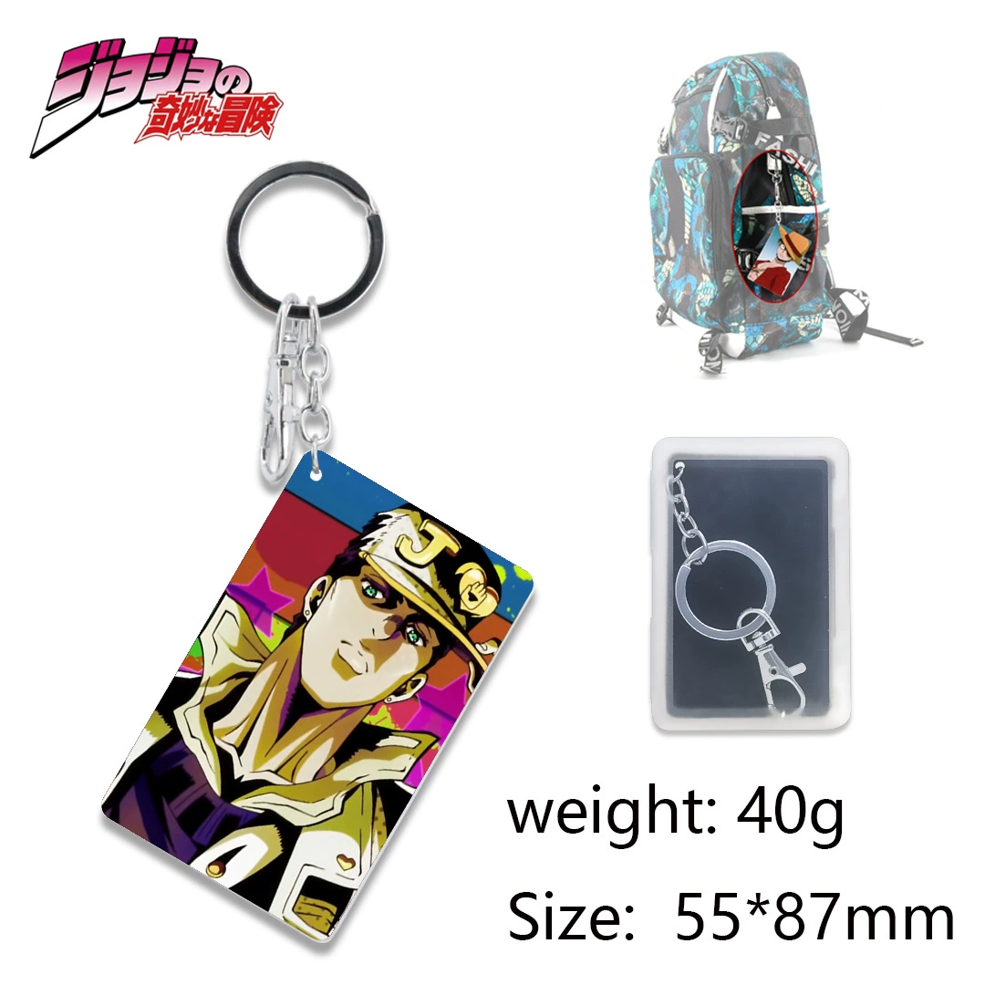 Рюкзак-кинематограф_JOJO's Bizarre Adventure Аниме Мультфильм Модный кошелек Подвеска Брелок Тэг Простое украшение Изображения