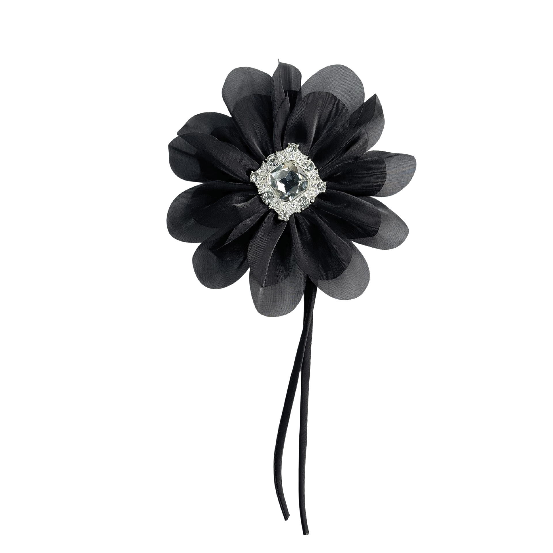 Inventario de flores de chiffon accesorios para el cabello de niños banda de cabello de diamantes multicolores flores de cabello material de ropa hecha a mano niñas clip de cabello