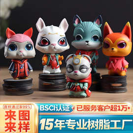十五年源头工厂定制精品树脂公仔摆件卡通动物盲盒手办摆件工艺品