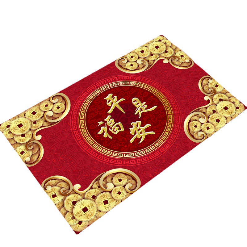 Entrada y salida de seguridad Entrada de entrada puerta de entrada alfombra roja estreno de la casa estera de pie festivo hogar alfombra de piso de terciopelo de cristal