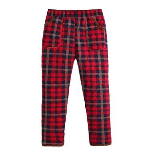 Women's Camel Cotton Pants fleece-lined Thickened plus size Warm Pants High Waist Outer Wear Middle-aged Women's Pants Slim-fit Cotton Pants Winter