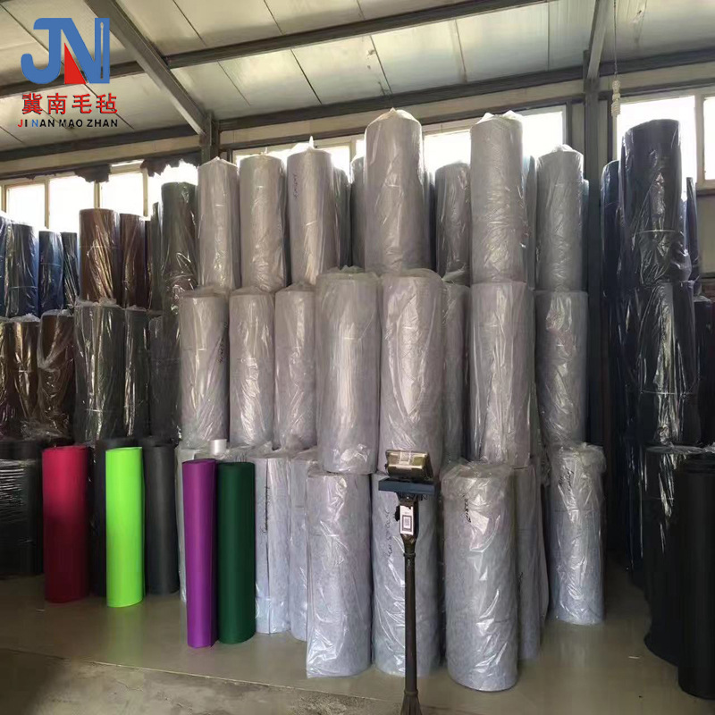 供应涤纶毛毡布 DIY彩色手工毛毡布 工艺品箱包用化纤毛毡布
