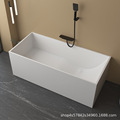 绮美石工厂直销人造石独立式长方形一体成型家用民宿酒店工程浴缸