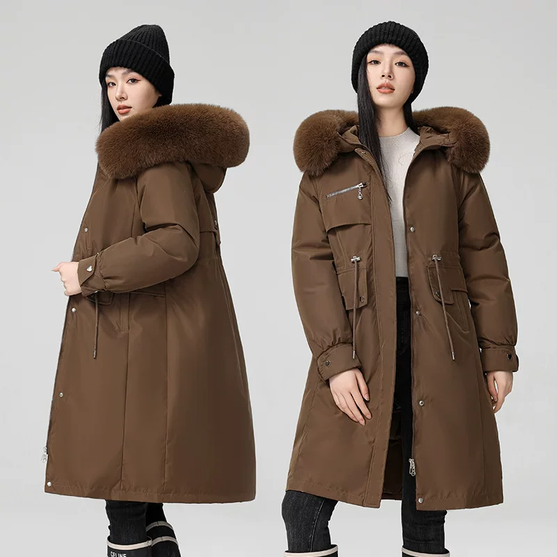 Winter down jacket with down, liner, brace, trench coat, (Cross-border trading), plus size