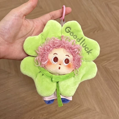 Pluş açarlıqlar Plush Doll Pendant with - four-leaf-clover-powder-explosion-pendant