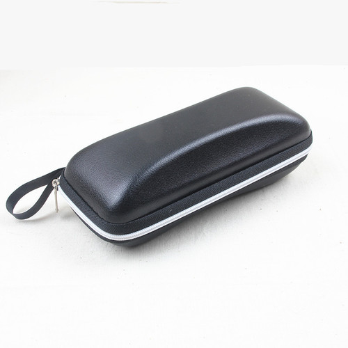 Factory Wholesale Anti-Pressure EVA Eyeglass Case, Classic Black Leather Eyeglass Case, Sunglasses and Aviator Zipper Case