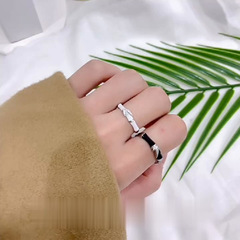 新款竹定情侶戒指潮流創意竹節指環男女時尚滴膠青梅竹馬開口對戒