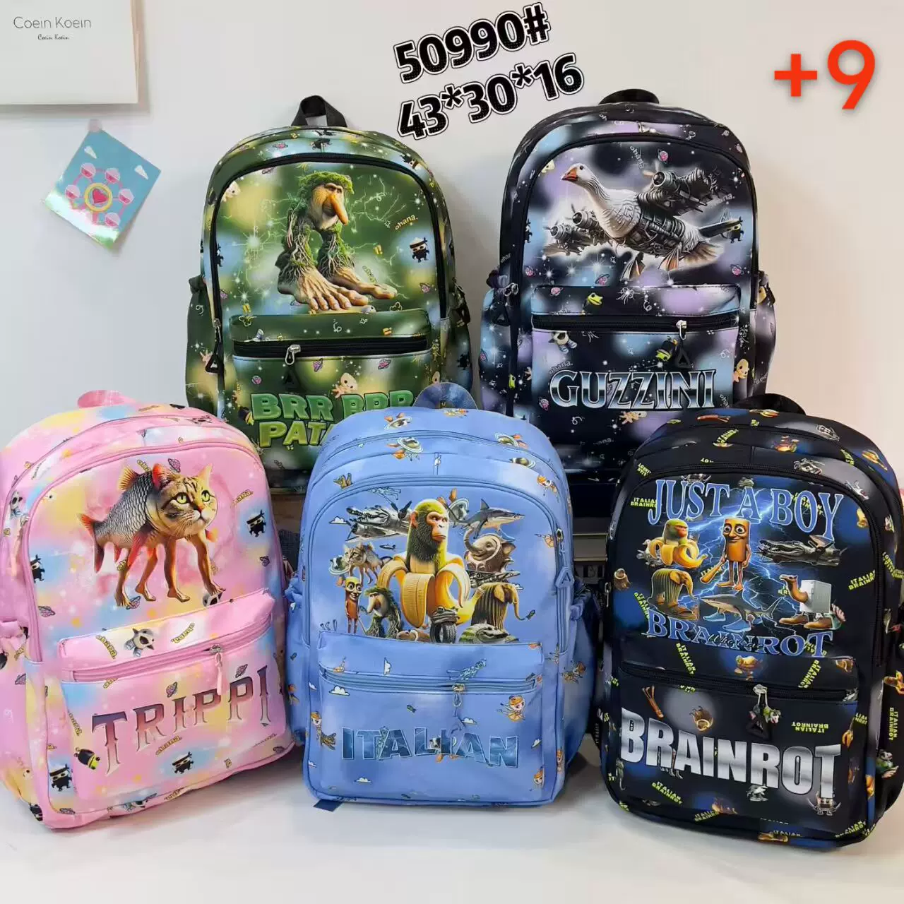 儿童可爱印花卡通书包时尚男孩女童小学生轻便百搭双肩包工厂批发