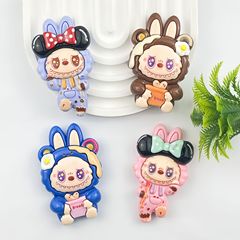 クリエイティブビッグカードカップル人形樹脂アクセサリー diy 手作りキーホルダー携帯電話ケース冷蔵庫マグネット靴バックル装飾