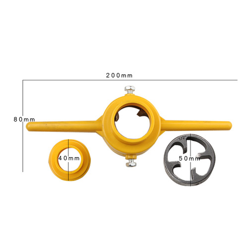 6PC plastic pipe threading tool PVC/NPT plastic pipe conical thread manual set of tools water pipe die