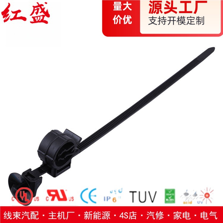 带管夹的分体式固定扎带汽车扎带 156-02609/T50SOSKSFT5.4EOC1
