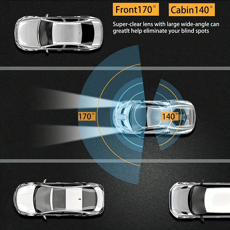 2024起爆推奨自動車ドライブレコーダhd夜視1080p車載360度車前車内ダブルミラー|undefined
