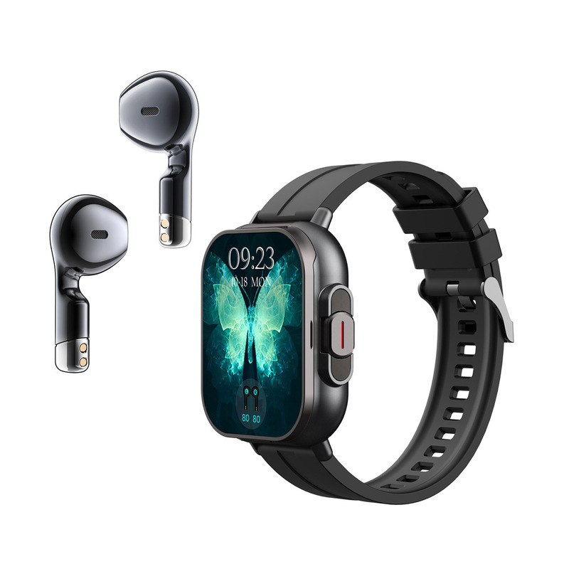 Cross-border new D8 Bluetooth headset smart watch two-in-one heart rate blood pressure blood oxygen monitoring Music Smart Island