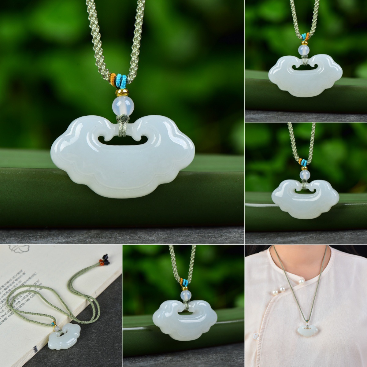 HETIAN JADE PEACE LOCK JADE PENDANT 의 제이드 피트 펜던트 남녀 루이 잠금 목걸이 백일 선물 재스퍼 펜던트