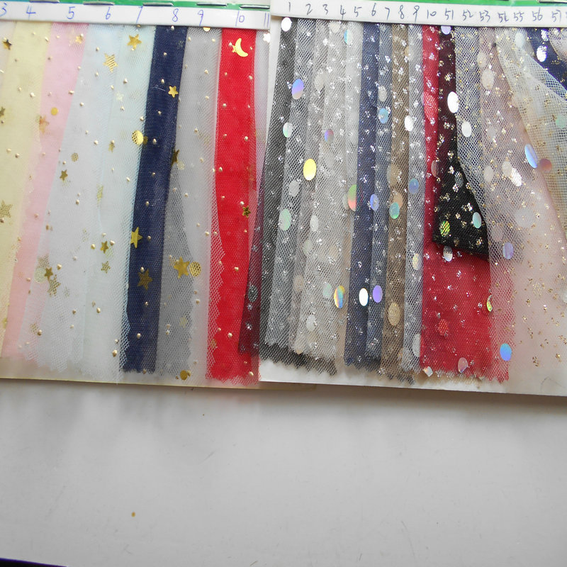 美国网烫片网纱烫钻贴膜烫金网眼布菱形片蚊帐装饰婚纱舞台裙布料