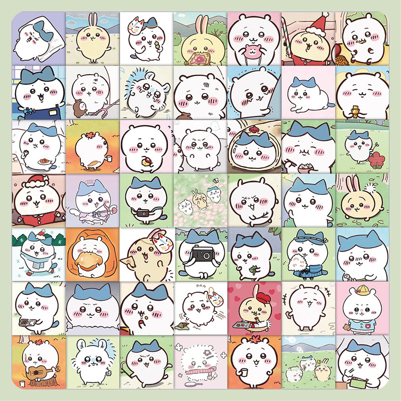60 cartoon jiikawa cute stickers creative decorative luggage notebook hand account diy stickers wholesale