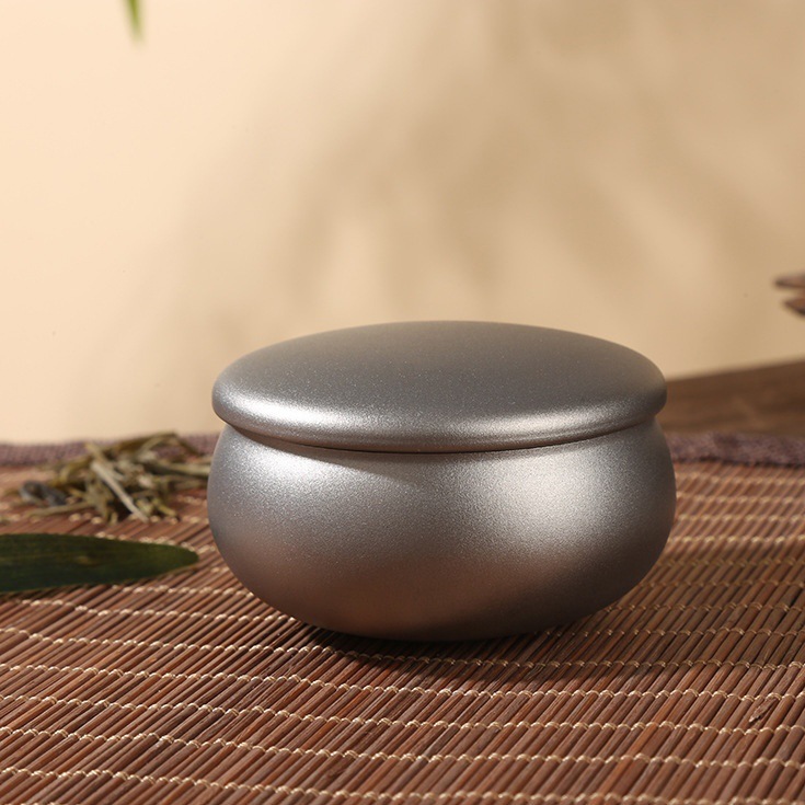 純チタンミニ茶缶ポータブル旅行密封茶保存缶絶妙なポータブル密封缶小さな茶箱|undefined