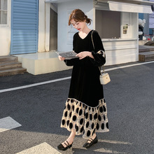 连衣裙女春秋款长裙2025年新款减龄百搭舒适提升品质连衣裙刺绣潮