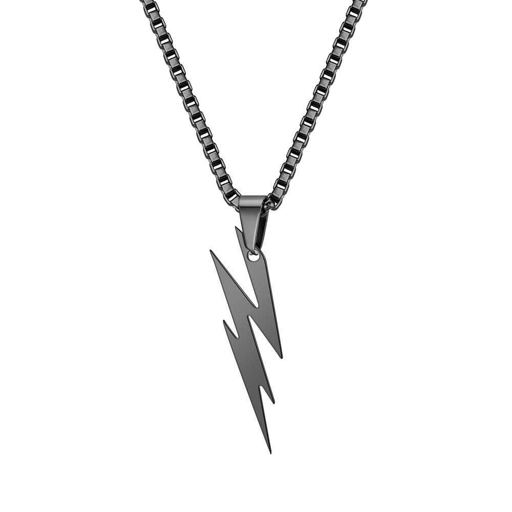 1 Piece Quantity Casual Hip-Hop Lightning Stainless Steel Plating Men's Necklace Men Pendant Necklaces