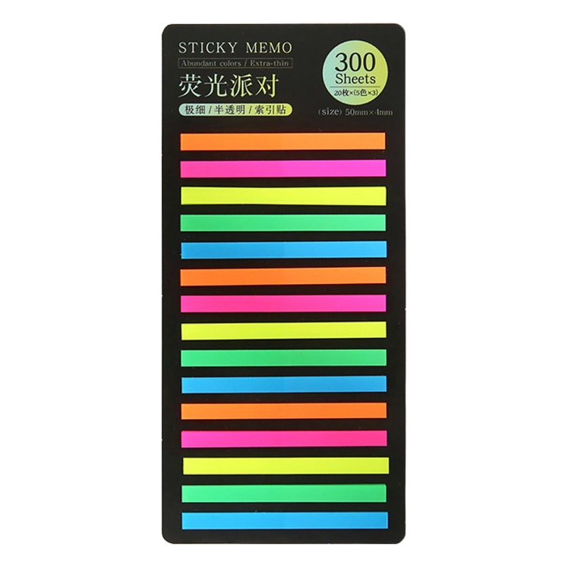 Cuaderno nota adhesiva índice de dibujos animados etiqueta creativa transparente lindo papelería suministros pluma al por mayor para los niños