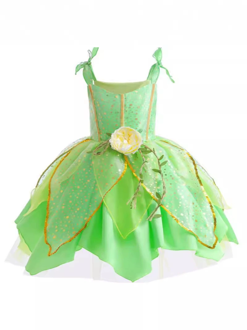 2024 Гucн Dress для девушек Легкая прекрасная фея Фея Тиена Принцесса Юбка Little Dingdang Представление服务