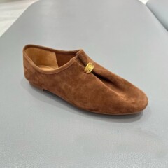 打版中复古法式简约玛丽珍鞋金属扣方头浅口休闲百搭平底穆勒单鞋