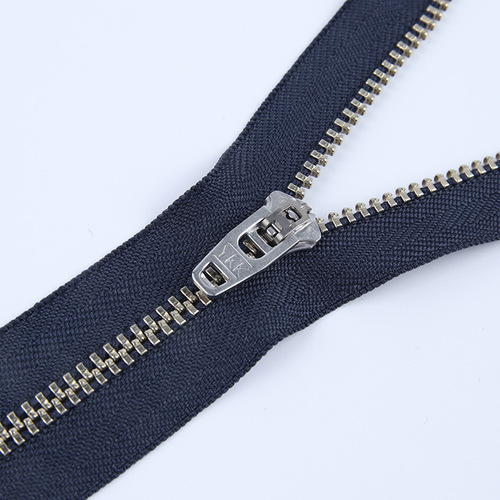 YKK No. 3 Antique Bronze Closed-End Spring Slider, No. 4 Electroplated Brass Closed YG Metal Zipper for Pants and Belts