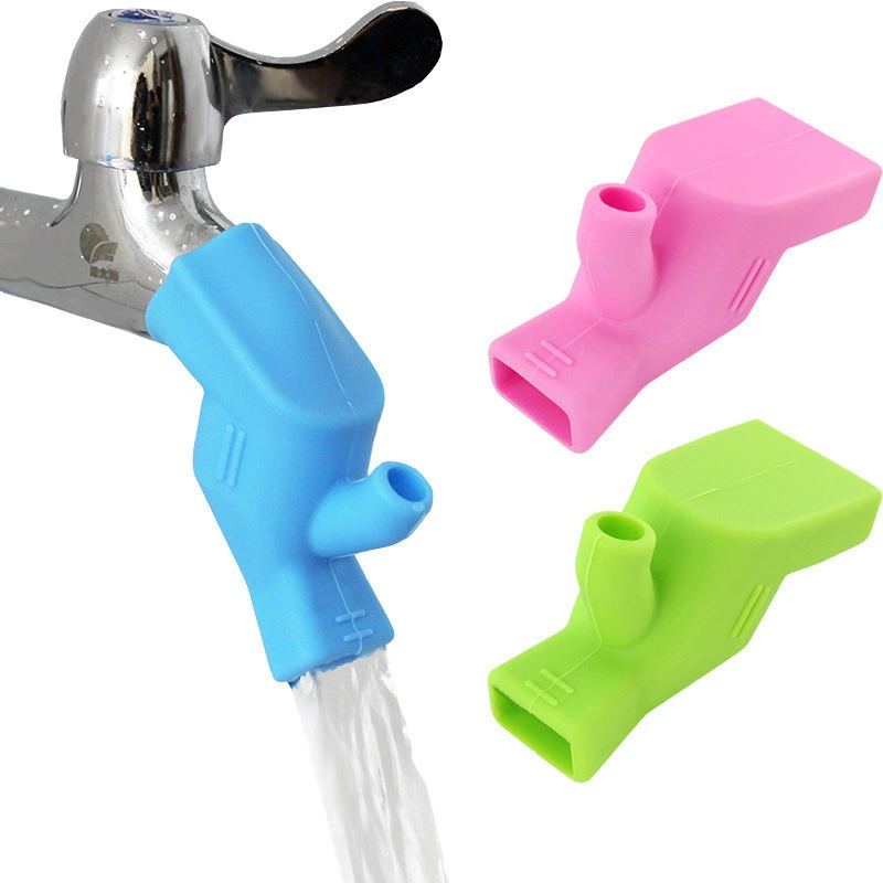 Travel carry artifact household faucet interface lengthening extender brush teeth children's water guide trough