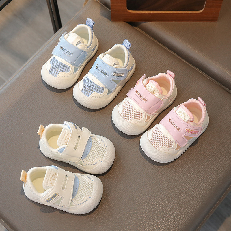 Baby Boy Cut Out Toddler Shoes 2025 Summer New Style Girls Thin Kidsren's Mesh Flats Infant Soft-Soled Shoes