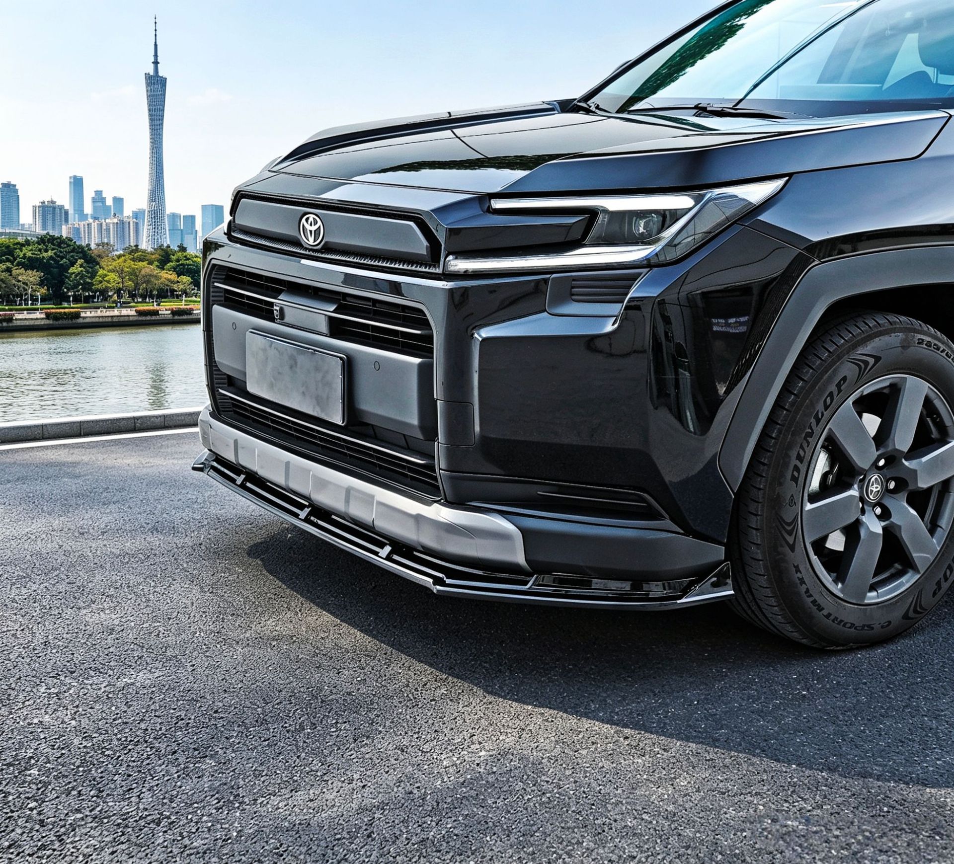 Suitable for 26 Models of Rav4, Rongfang, and Wildlander Modified Front Spoiler, Side Skirts, Rear Bumper, Roof Wing, Rear Diffuser, and Louvered Spoiler