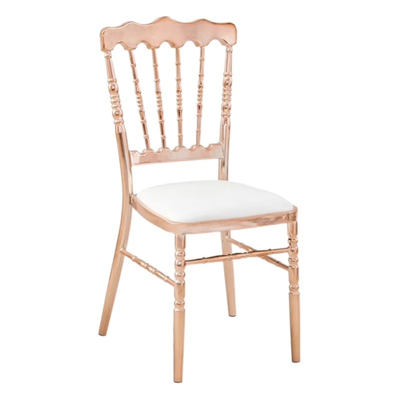 Napoleón silla eléctrica salón de banquetes salón de bodas salón de cristal Hotel comedor silla restaurante oro plata Silla de Bambú