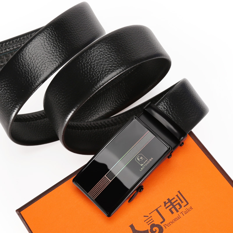 Men's Belt Belt New Sequin Film Automatic Iron Buckle Casual Fash