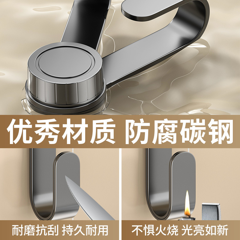 吸盘加厚碳钢厨房锅盖架多功能墙上菜板收纳神器免打孔置物沥水架|undefined