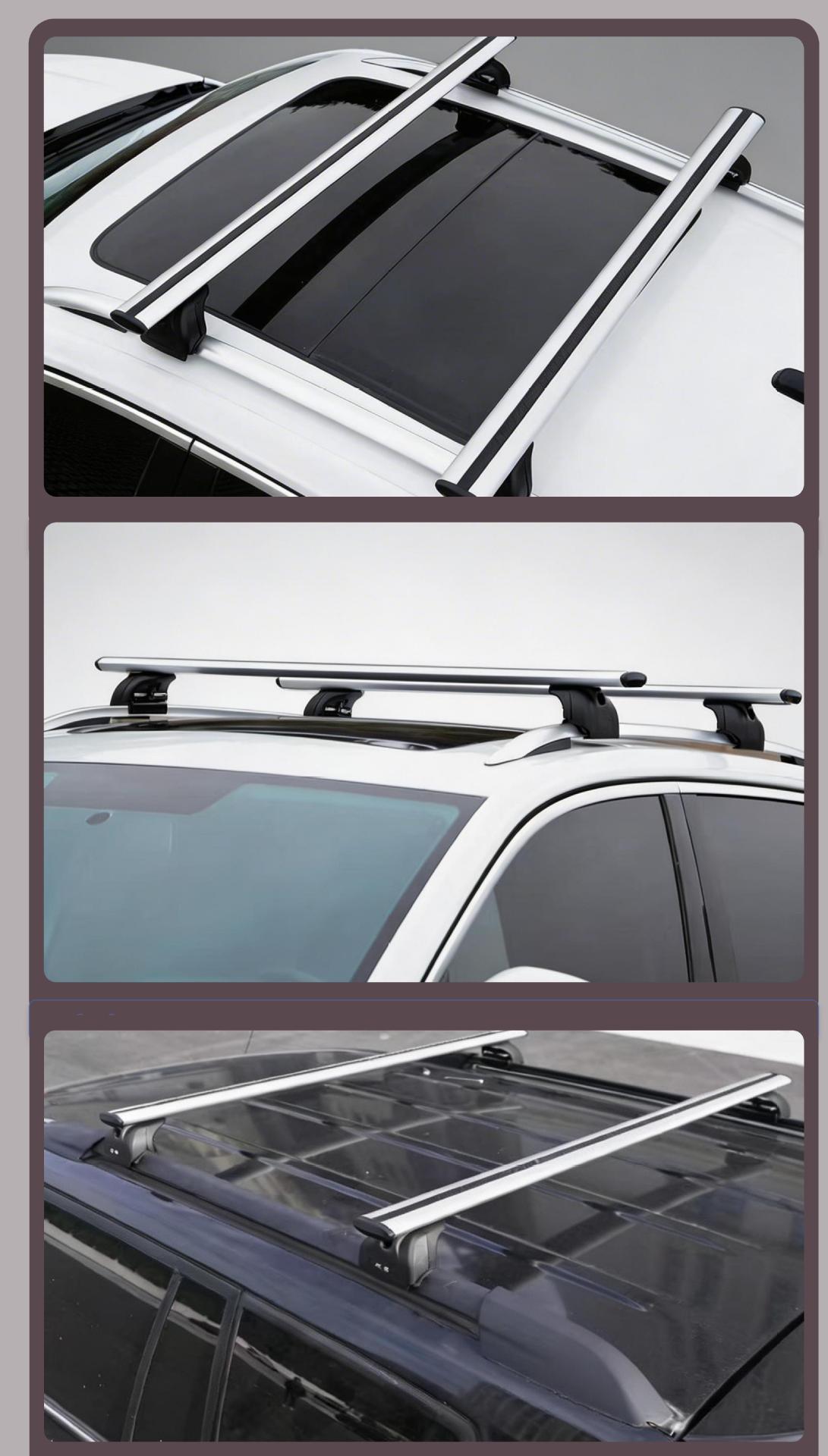 Roof rack crossbars for car modification, universal for SUVs and off-road vehicles, thickened tent crossbars, silent operation