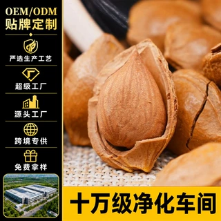 定制开口杏仁代发批发500g 手剥奶香小银杏坚果年货零食薄皮杏仁