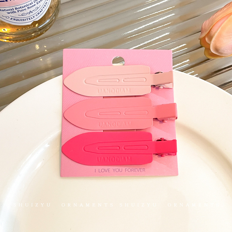 Flores rosadas pinzas de cabello 2025 nueva dulce frente lateral de la mujer frange pinzas de cabello rotas lindas pinzas de boca de pato sin marcas