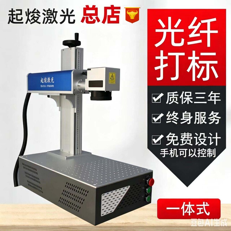 Qiyun 20W Desktop Integrated 30/50 Watt Fiber Laser Marking Machine Metal Sign Engraving Machine Stall Coding Machine