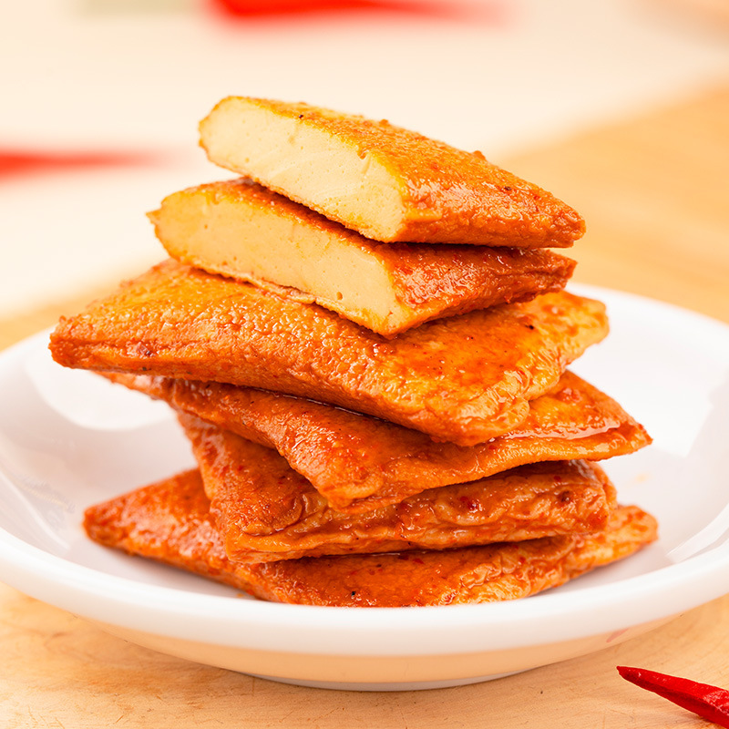 Yanzhinpuzhou Zhou Hei Ya 共同ブランドの虎皮タラ豆腐スナック、食欲を満たすすぐに食べられるホール卸売業者|undefined