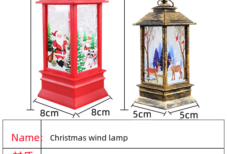Christmas wind lamp Candlestick lamp night light for the elderly snowman decoration night light desktop ornaments Christmas decorations_voghion.com