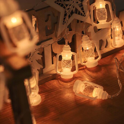 Camping atmosphere light LED outdoor decoration retro kerosene bottle lamp tent canopy decoration camp layout colorful light string