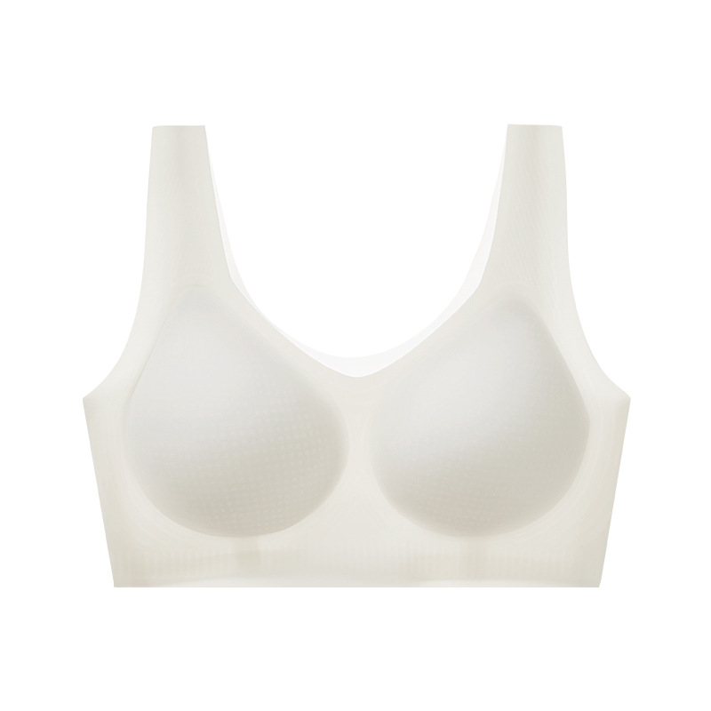 Ou Ruofeng-ropa interior desnuda sin costuras de secado rápido, ropa interior fresca de seda helada, copa fija de gota de agua ligera y transpirable, fábrica de sujetadores para mujer