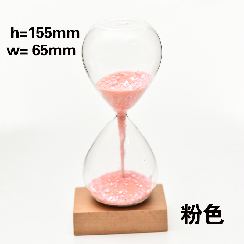 Creativo chica corazón reloj de arena temporizador estrella regalo cumpleaños lentejuelas decoración del hogar fábrica lote