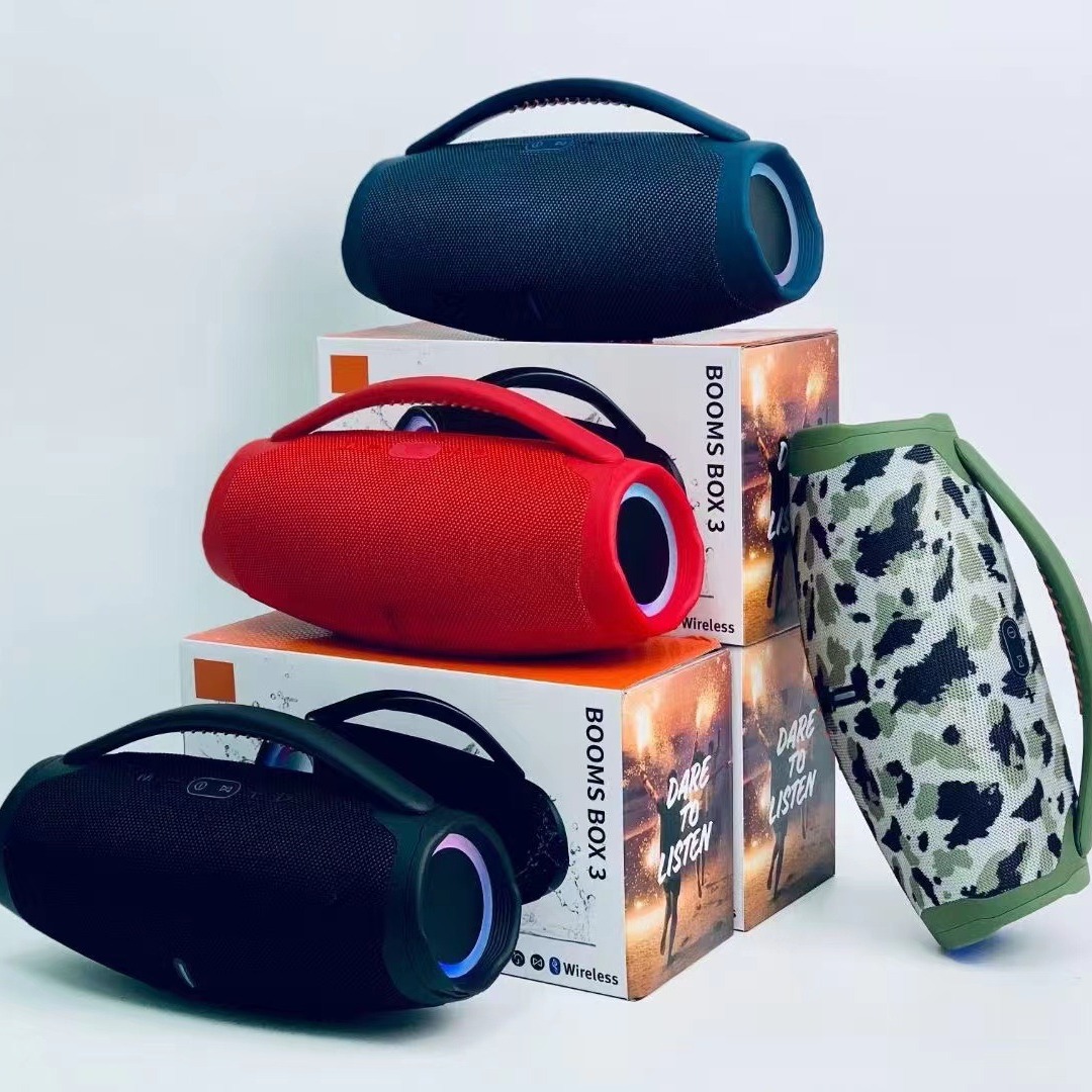 Cross-border Hot BOOMS BOX3 RGB Light Ares 3 Generation Bluetooth Speaker Subwoofer Outdoor Portable Portable